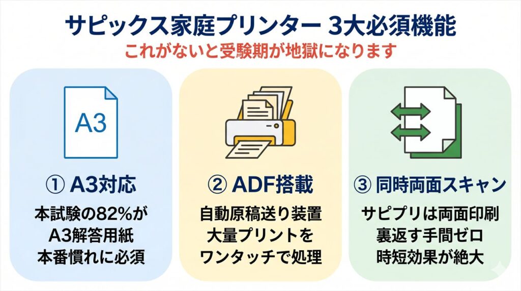 中学受験本試験で使用される解答用紙サイズの分布を視覚化したインフォグラフィック