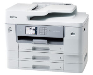 ブラザー MFC-J7610CDW のサイドビュー写真(3段給紙カセット搭載)