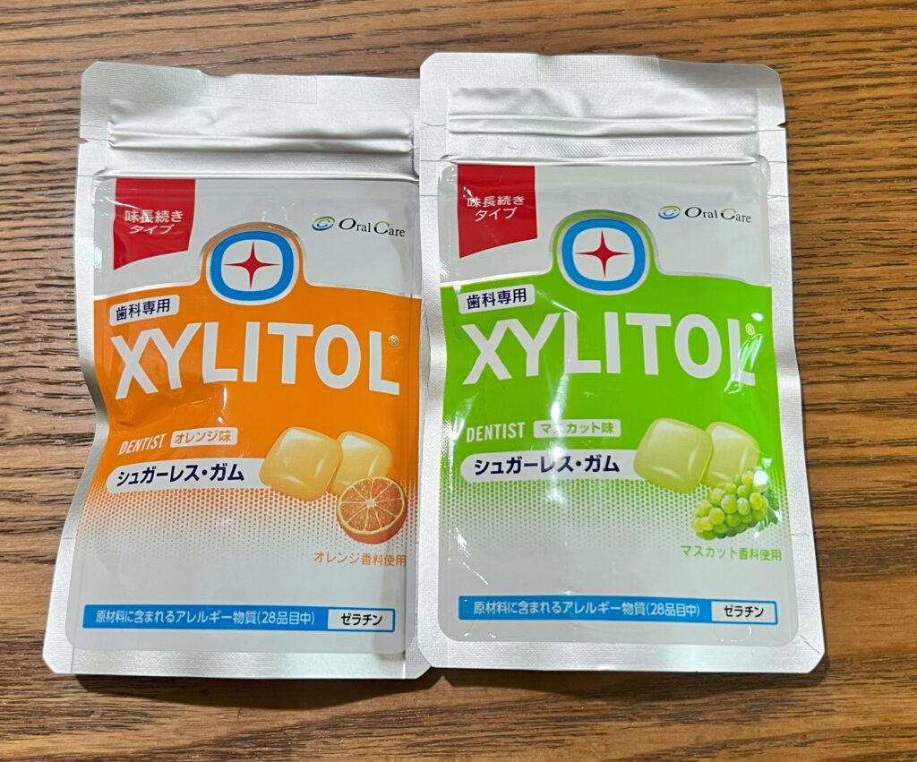 キシリトールガム味長続き-マスカット・オレンジ