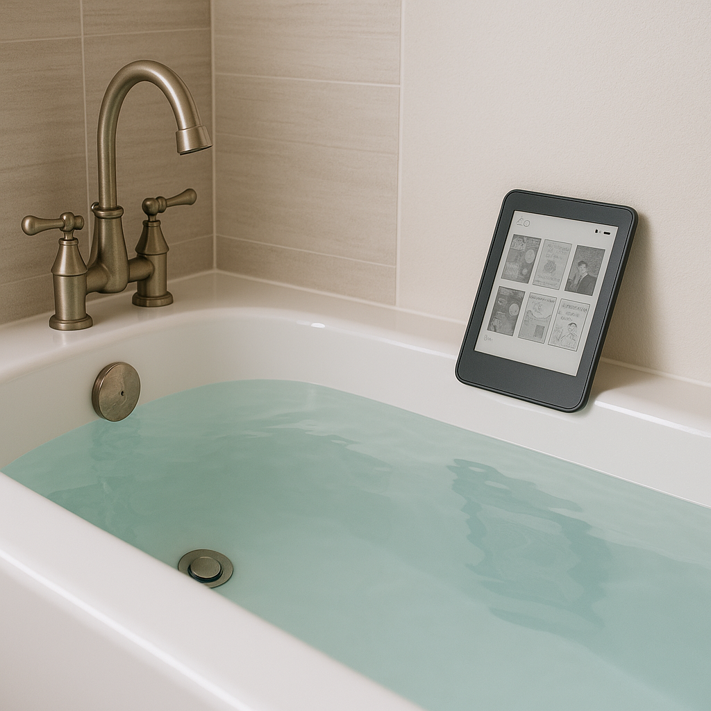 お風呂でも電子書籍リーダは使える。kobo、KindleはIPX8相当。
