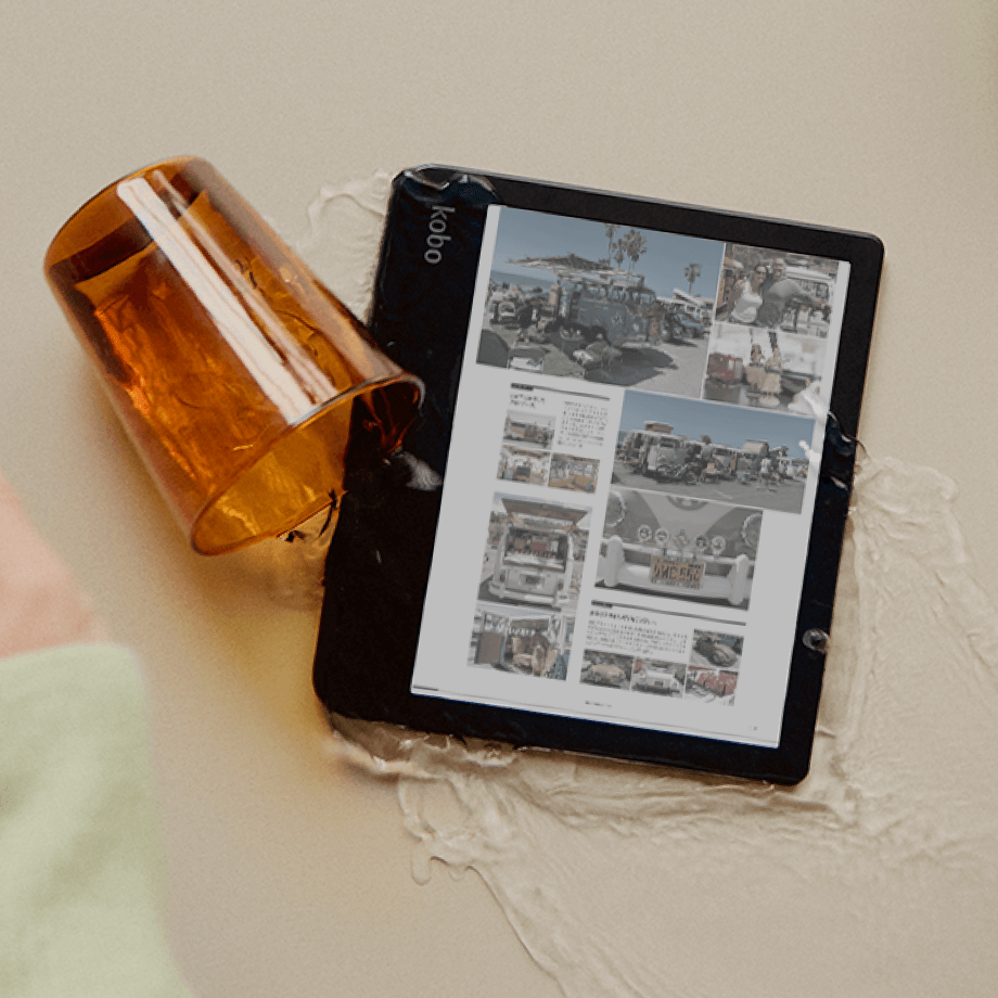 koboは電子書籍リーダです。
防水は無関係です。